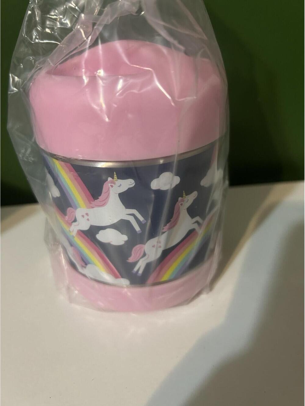 Kids Unicorn Rainbow Insulated Food Jar Stainless Steel Thermos Pink